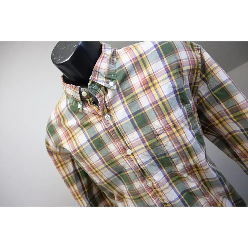 J Crew‎ Dress Shirt Fall Plaid Button Up Long Sleeve Mens Size XL